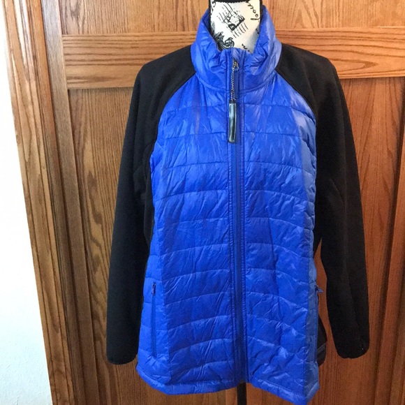 Calvin Klein Jackets & Blazers - Calvin Klein Performance Blue Black Nylon Duck Down Fill Puffer Womens Jacket 2X